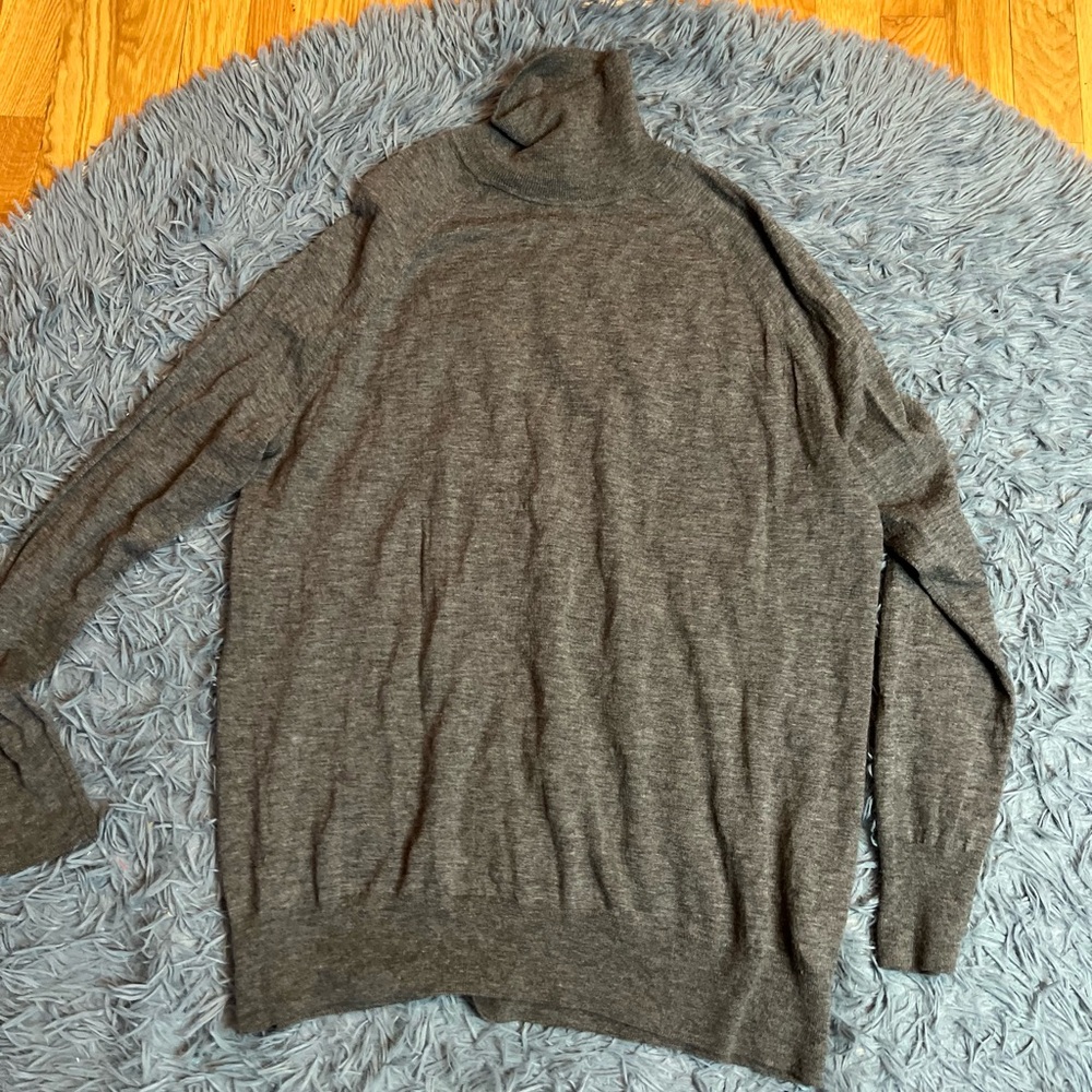 Vince Gray Wool Cashmere Turtleneck Sweater Size L
